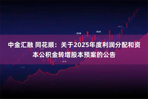 中金汇融 同花顺：关于2025年度利润分配和资本公积金转增股本预案的公告
