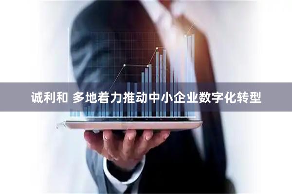 诚利和 多地着力推动中小企业数字化转型